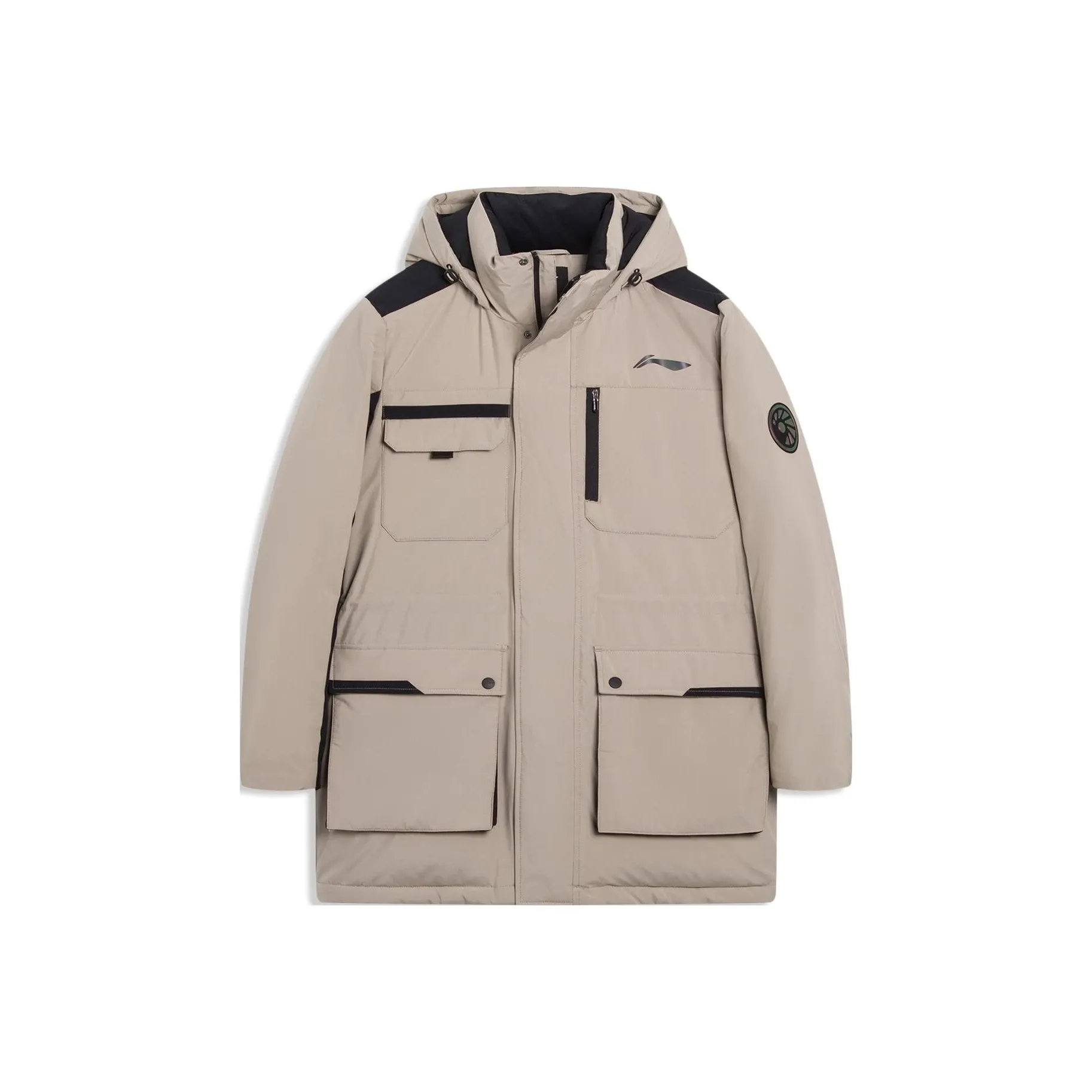 LINING Пуховик Мужской Серебряный Норково-коричневый