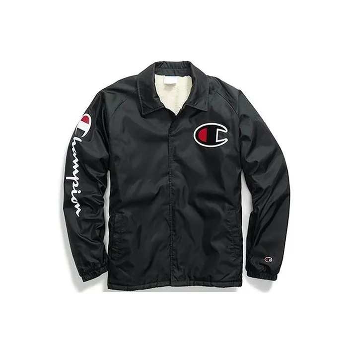 Champion Velvet feel Coat US Version Unisex Black