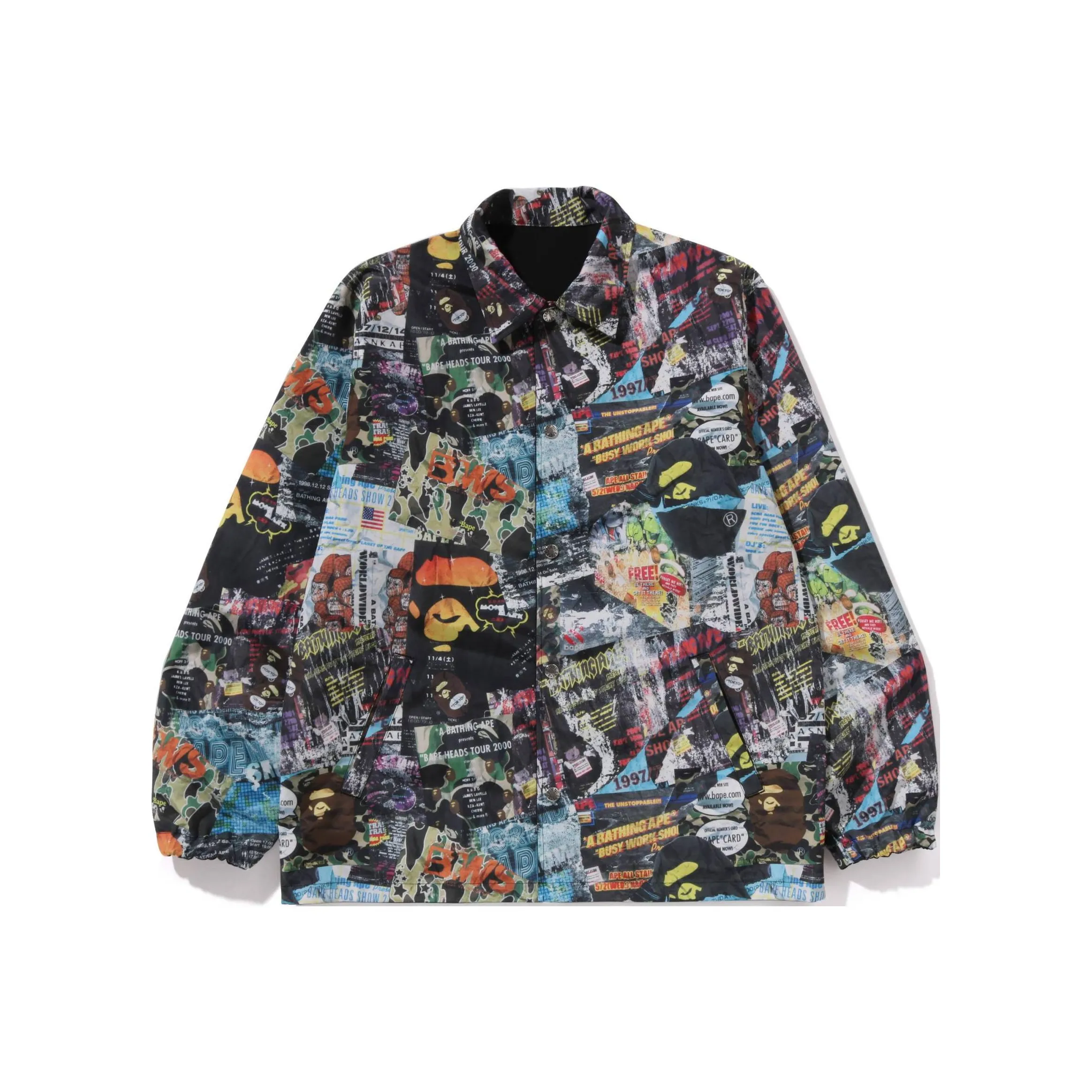 A BATHING APE Flyer Pattern Reversible Coach Jacket