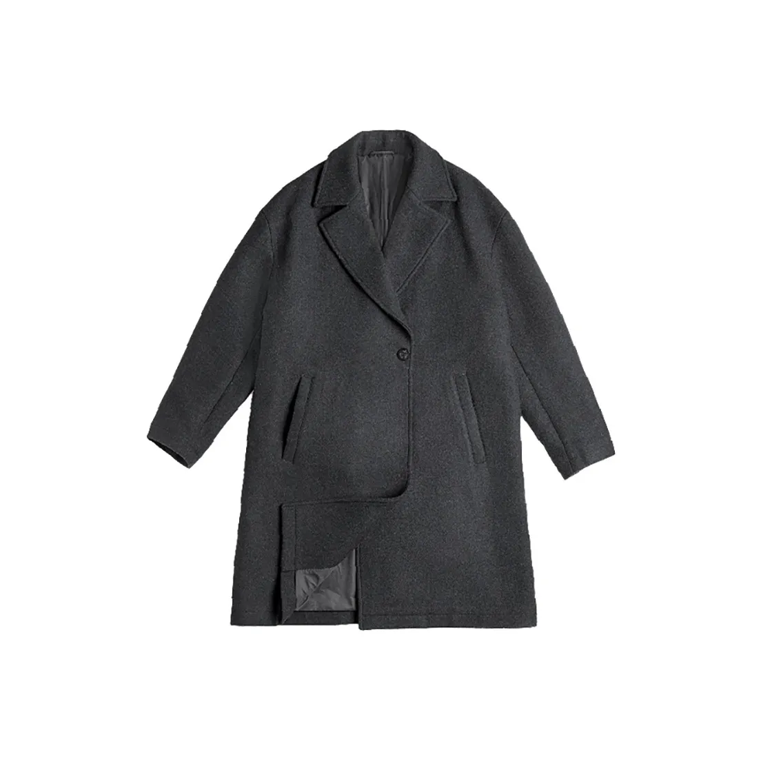 MADEN Coats Men Charcoal Black