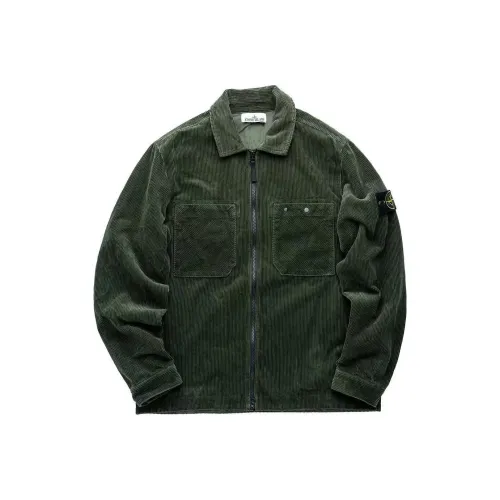 STONE ISLAND Праздничная Мшисто-зеленая Мужская Куртка