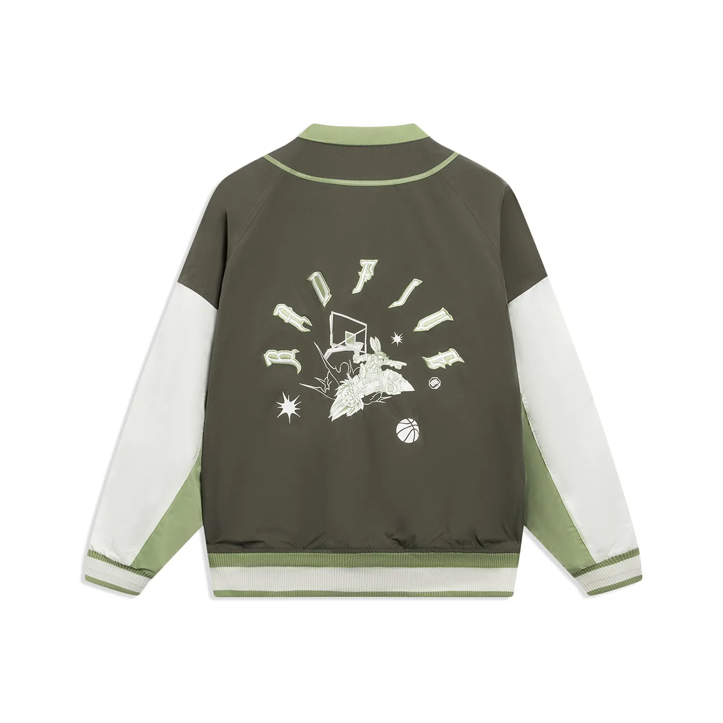 LINING Badfive Пуховая куртка Мужская Армейский зеленый Экрю Мшисто-зеленый