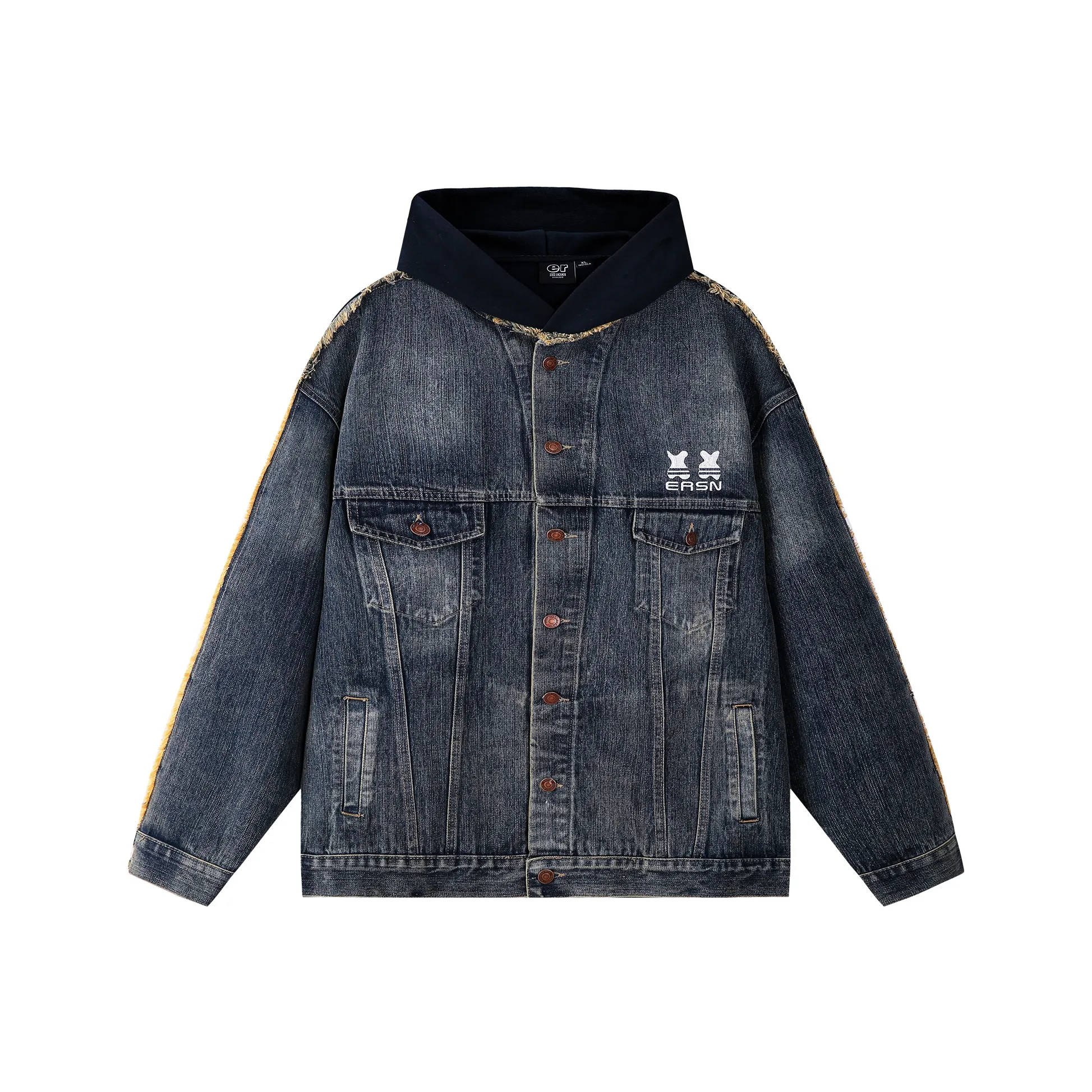 ER Denim Jackets Unisex Blue