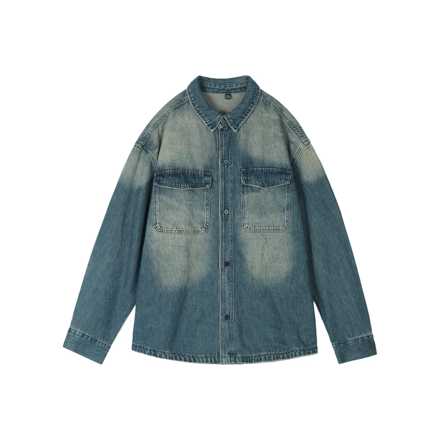 WILD LEADER Denim Jacket Unisex Peacock Blue