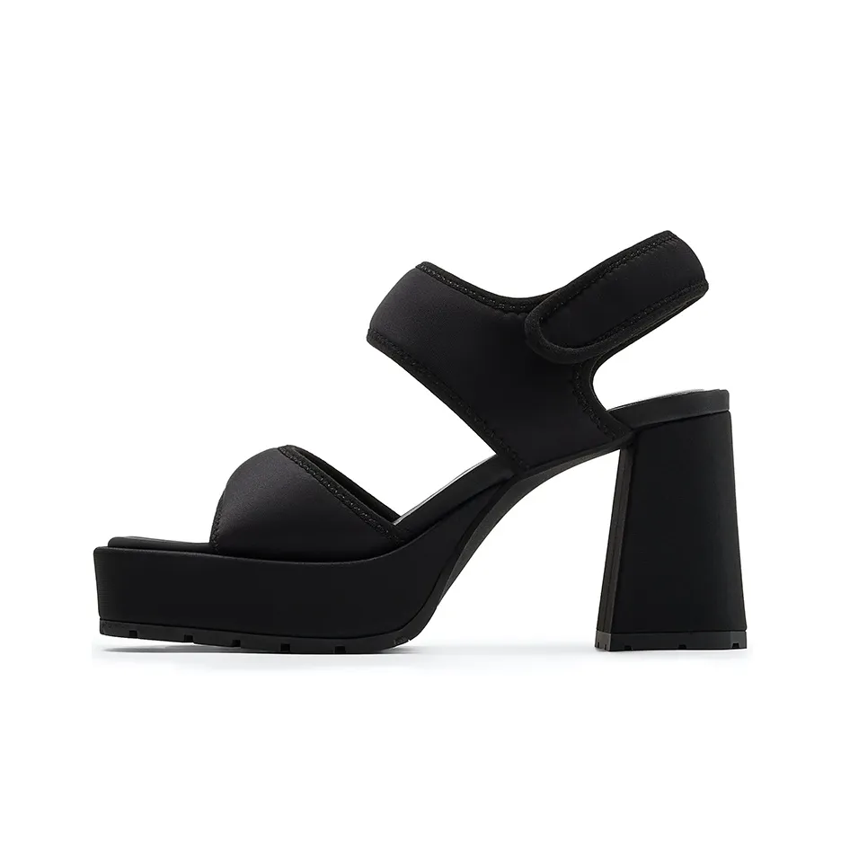 GG CC Грубый каблук One Ремень Сандалии 9,5 см Женские