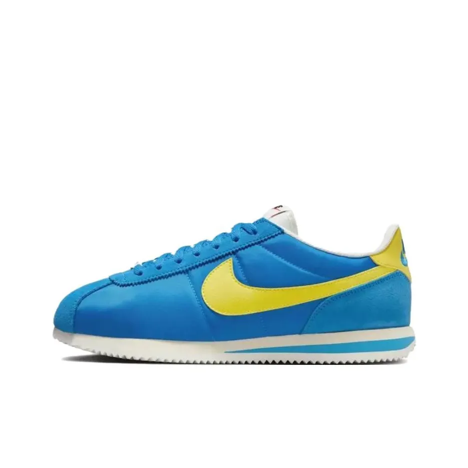 Nike Cortez Textile Slip Resistant Abrasion Resistant Низкий Топ Повседневные Беговые кроссовки Мужские Синие