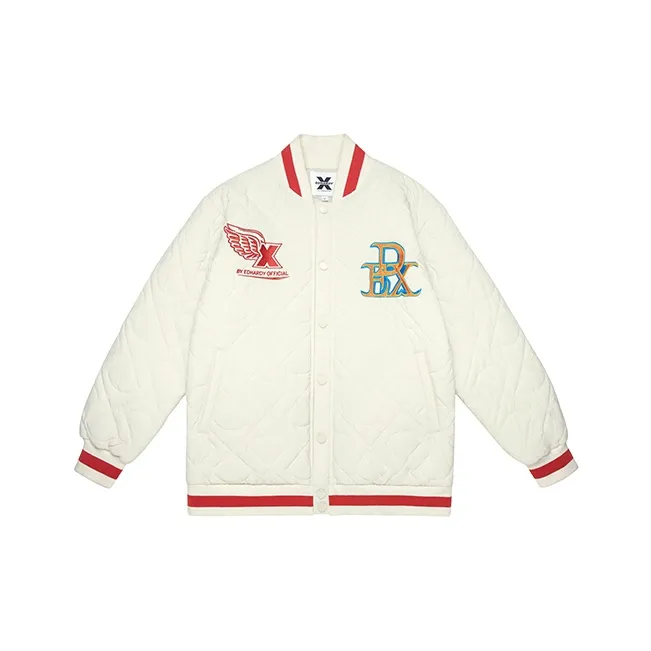 ED HARDY X Puffer Jacket Unisex Ecru
