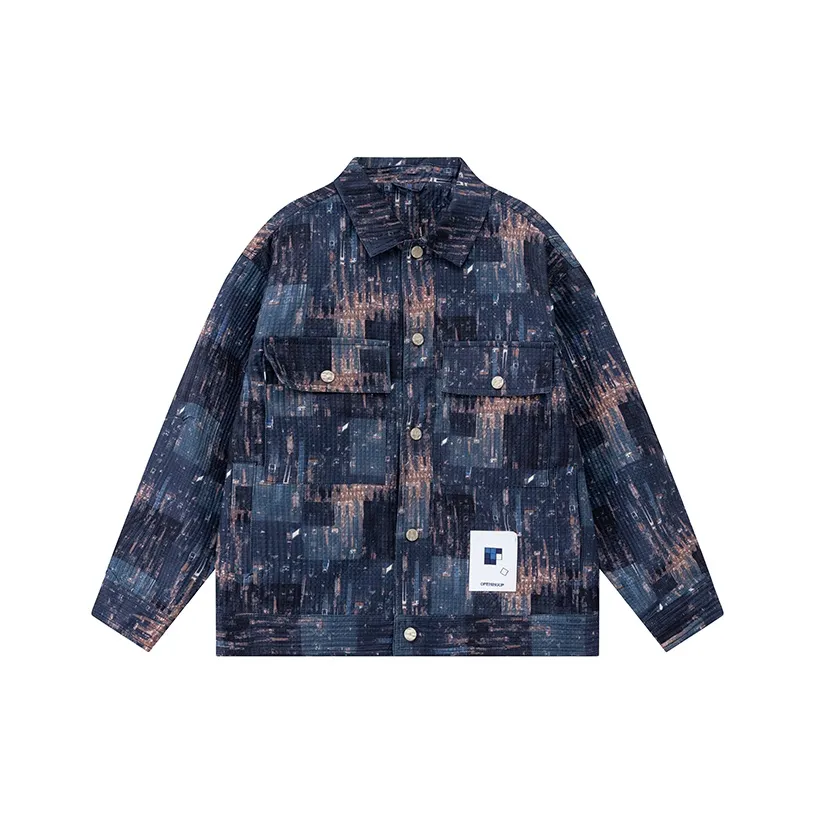 CAISEDI Куртки и Пальто Мужской Синий