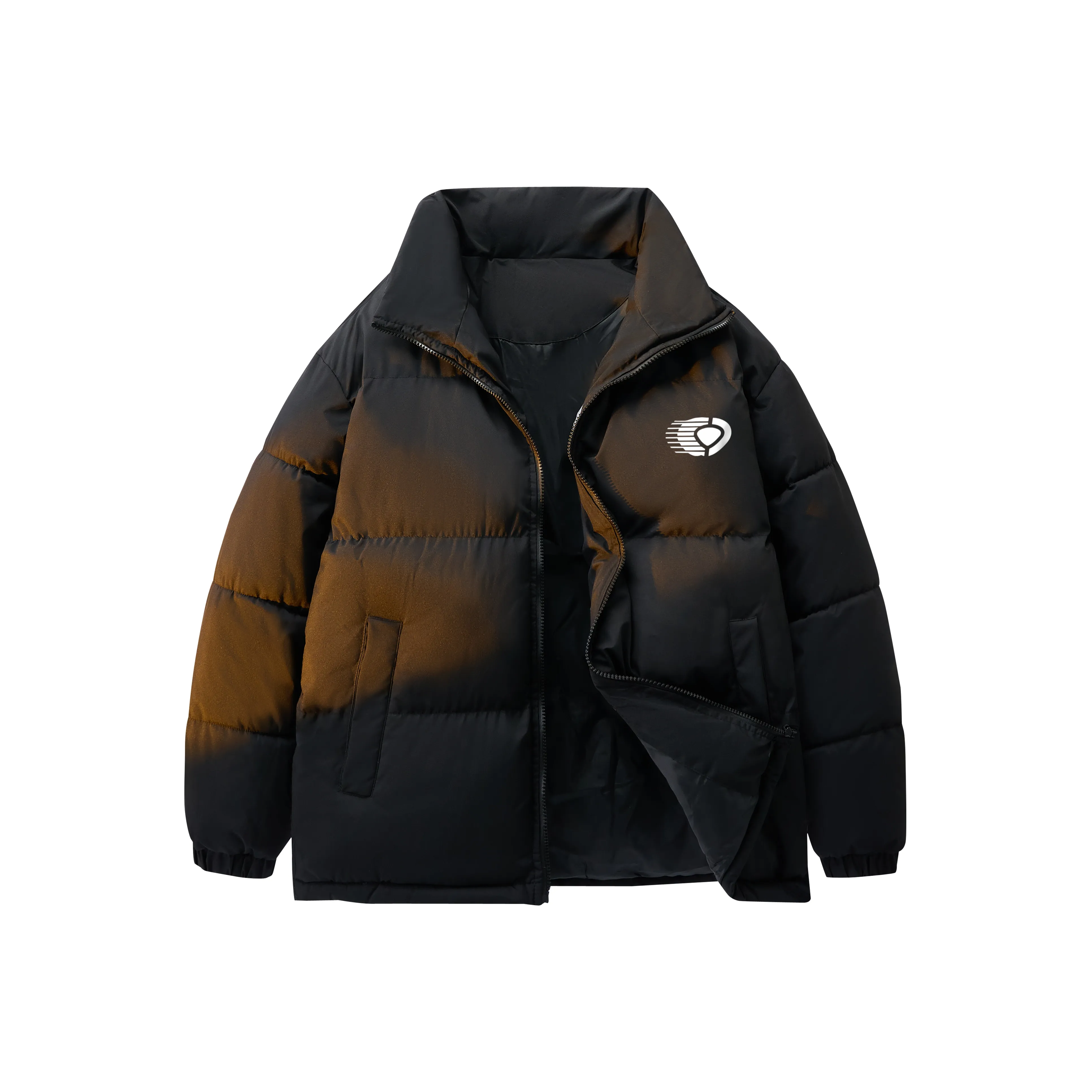 C1RCA American Minimalist Style Basic Brand Sports Logo Print Padded Puffer Jacket Unisex
