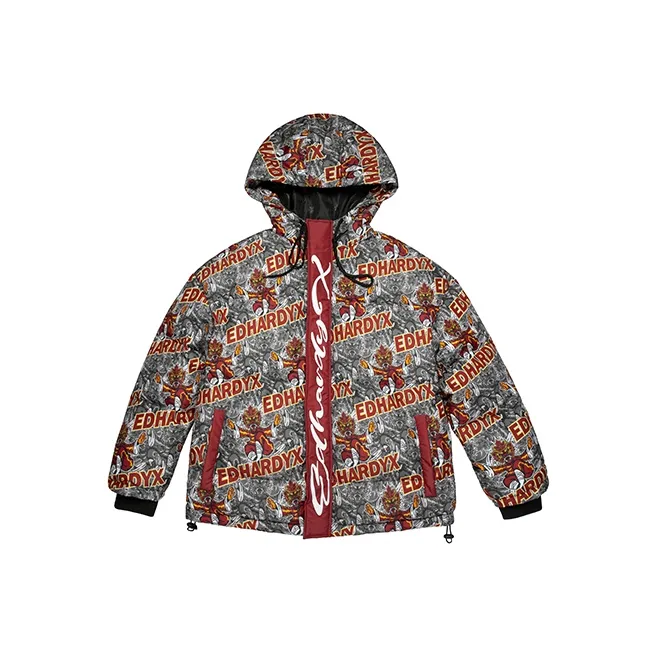 ED HARDY X Down Jacket Unisex Red