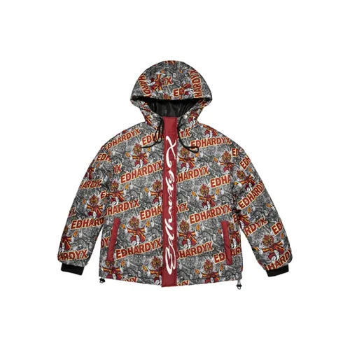 ED HARDY X Красный Унисекс Пуховики