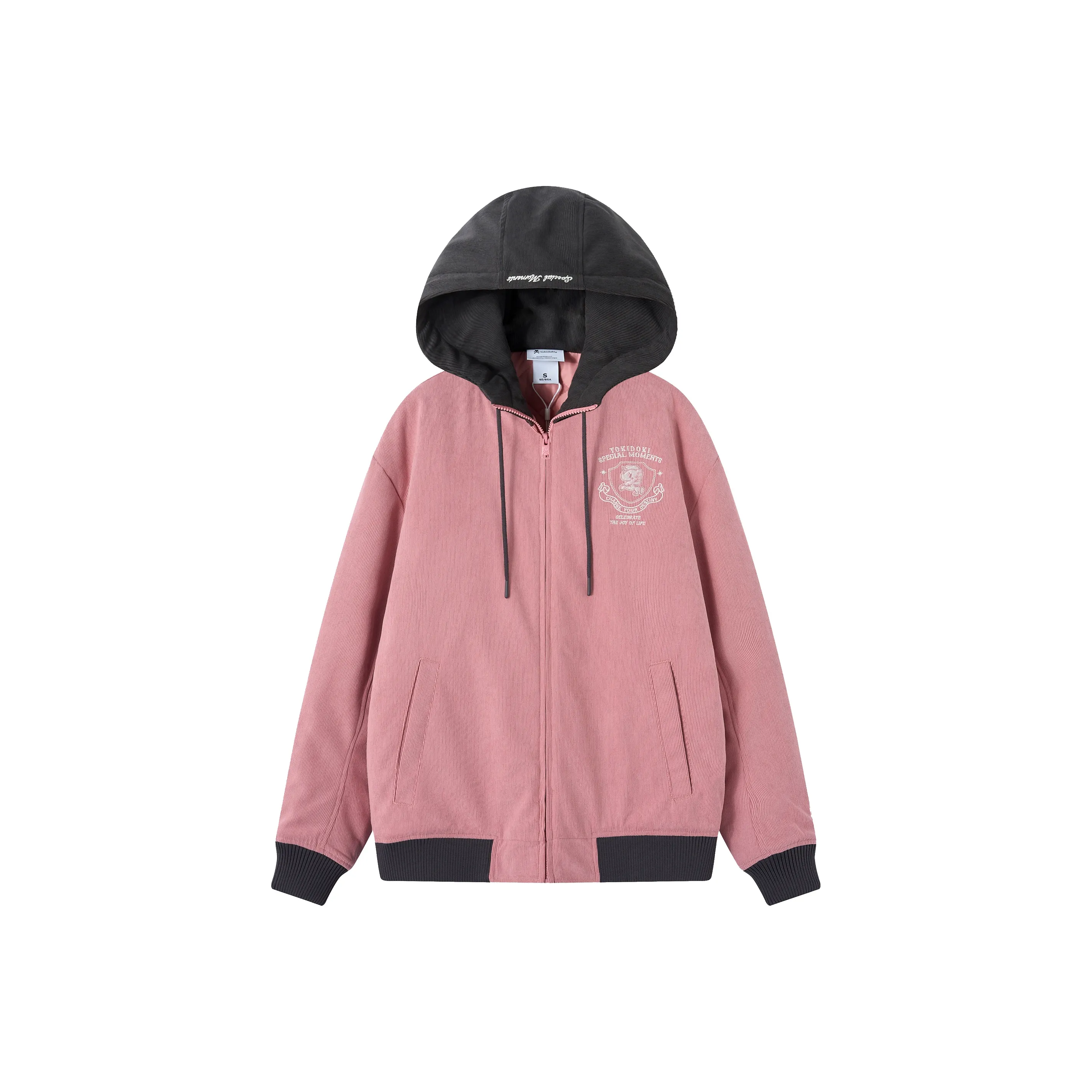 tokidoki Хлопковый пуховик унисекс серо-розовый