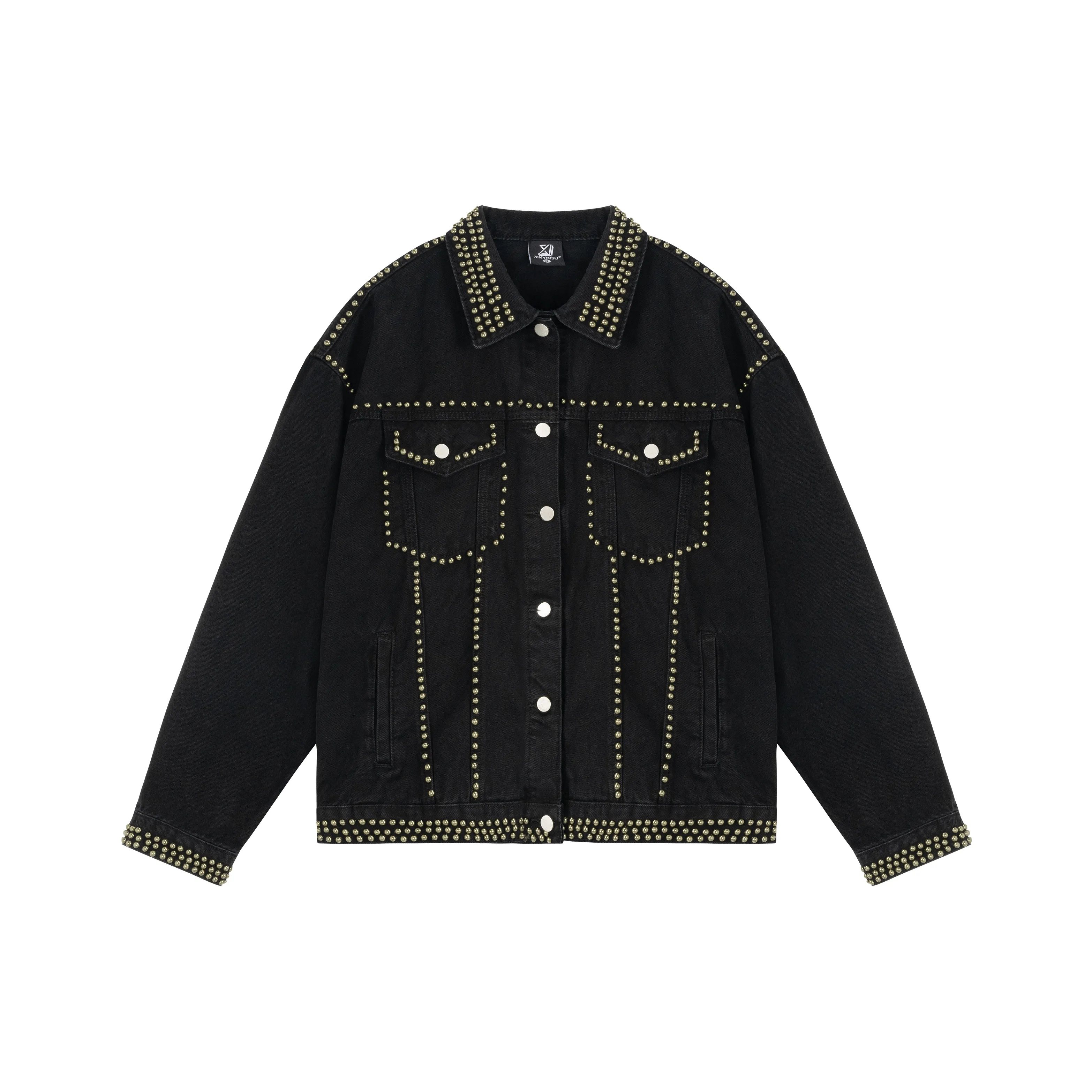 XINYINSU 24FW Denim Jacket Unisex Black