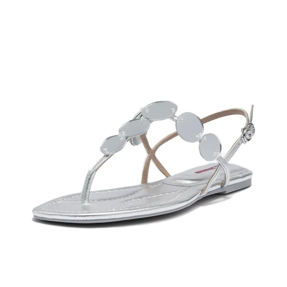 COOL CHAP One Ремешок Сандалии Женские Глянцевый Серебряный