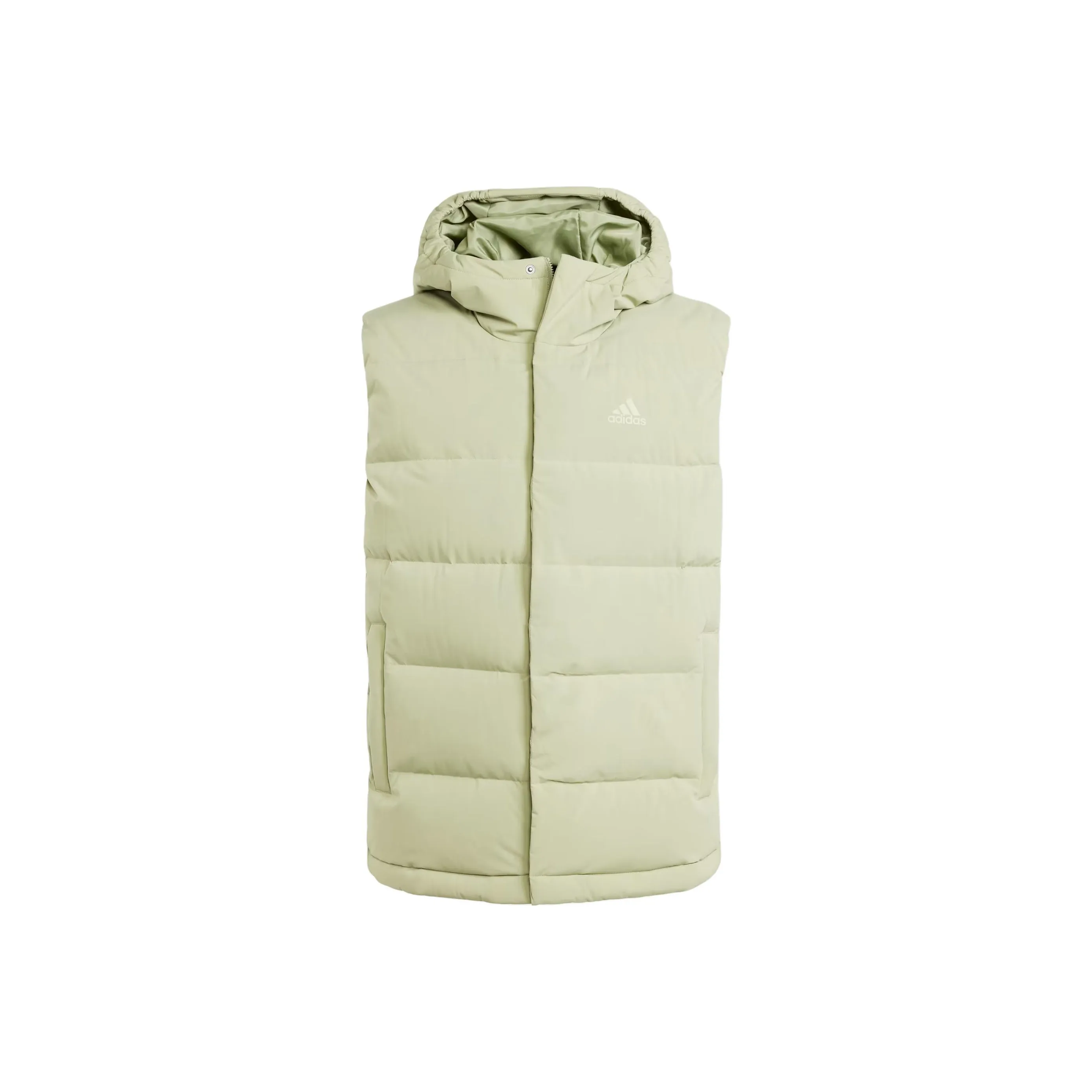 Adidas Helionic С капюшоном Пуховый жилет Мужской Зеленый