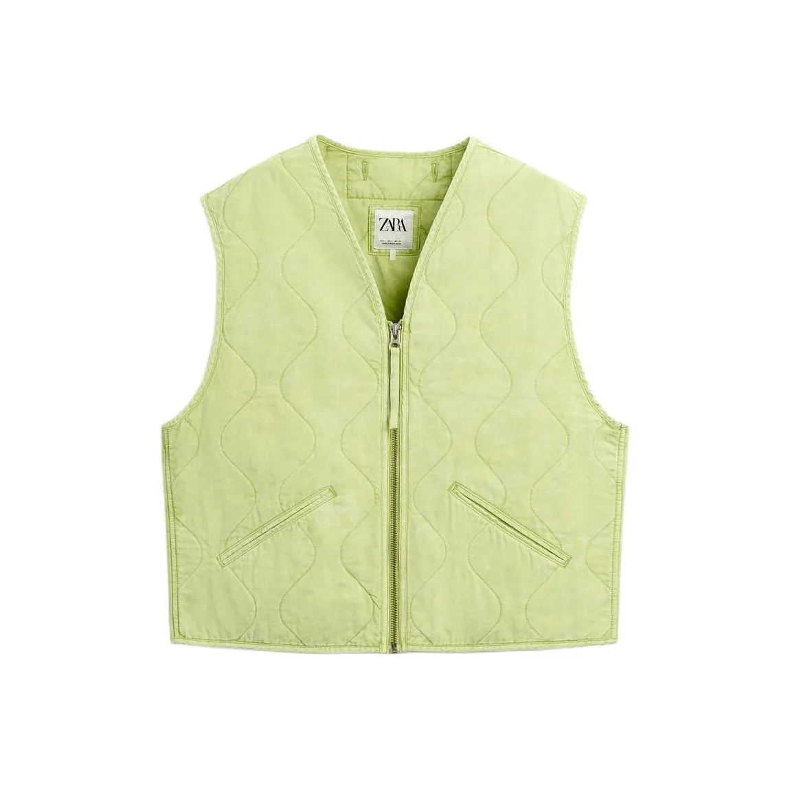 ZARA Лимонно-желтые Мужские Жилеты