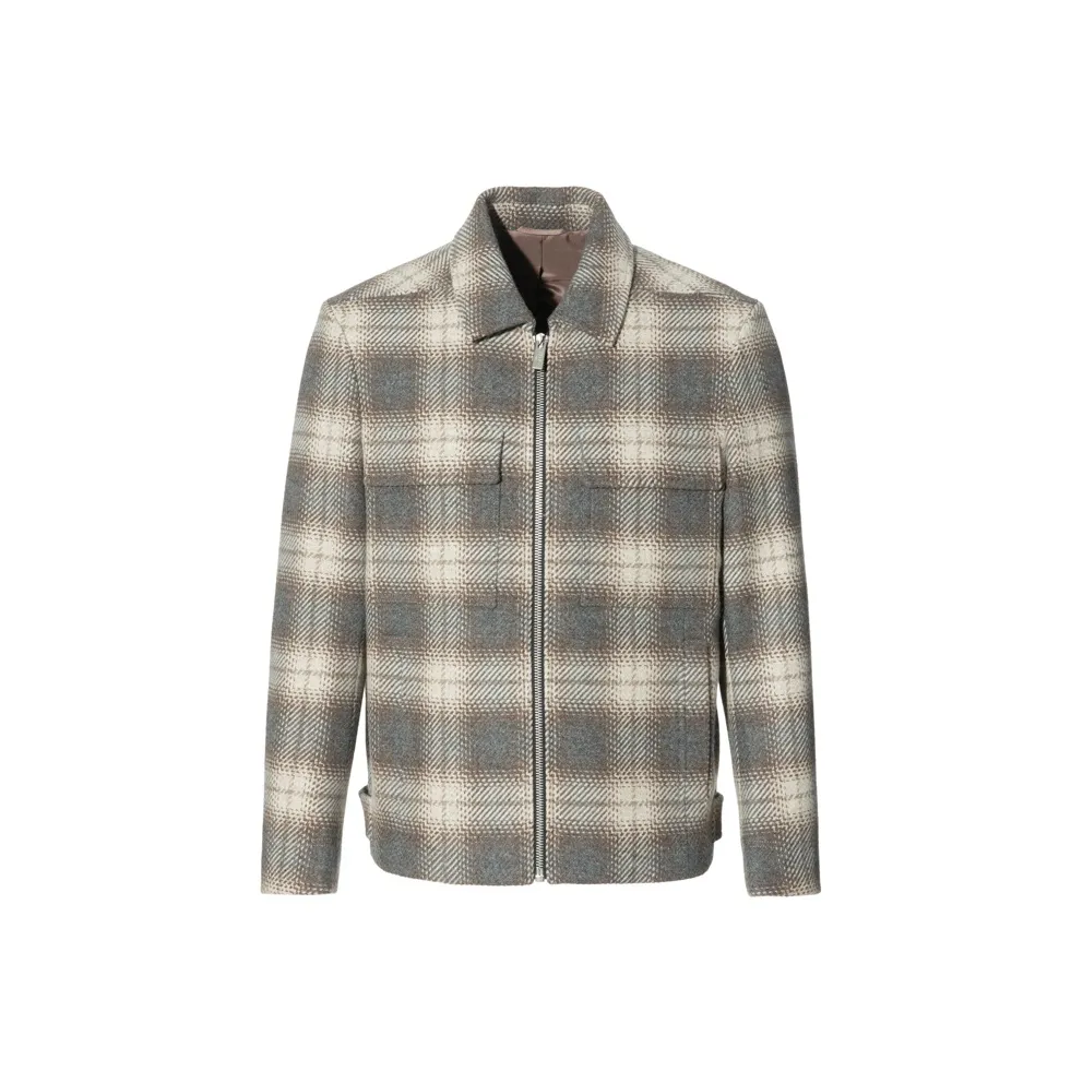 LIU·JO UOMO Coats Men's Beige Plaid