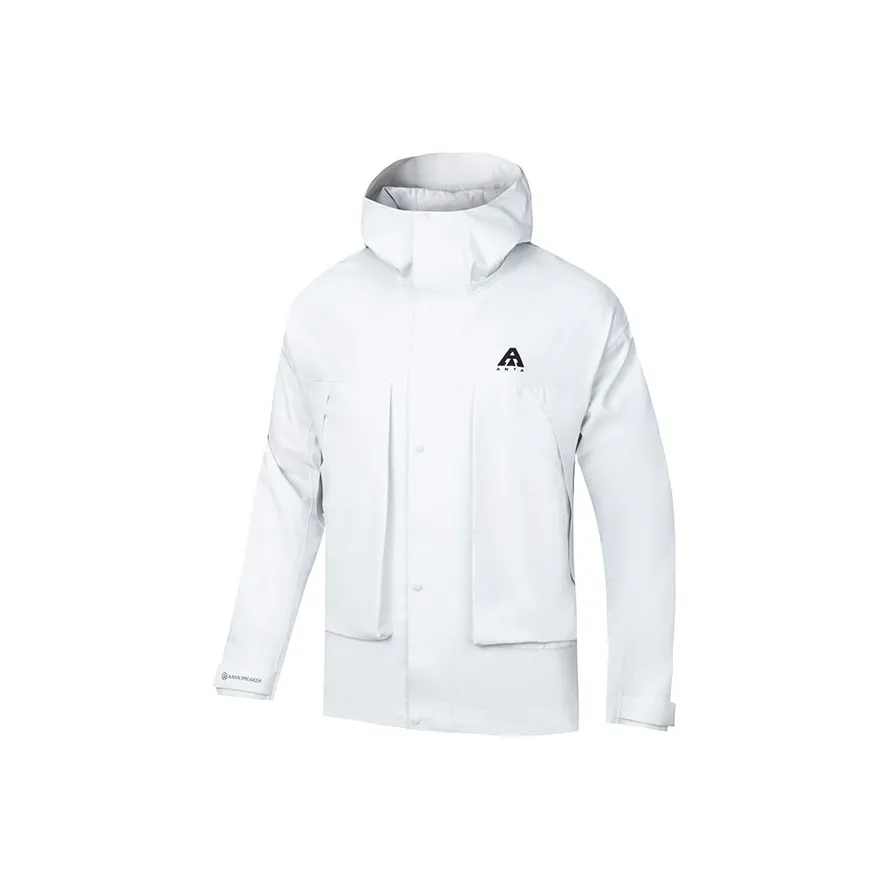 Anta Variety Тренировки Коллекция Поход Офис Повседневный Дышащий Ветровка Мужской Песочный С рельефом Серый