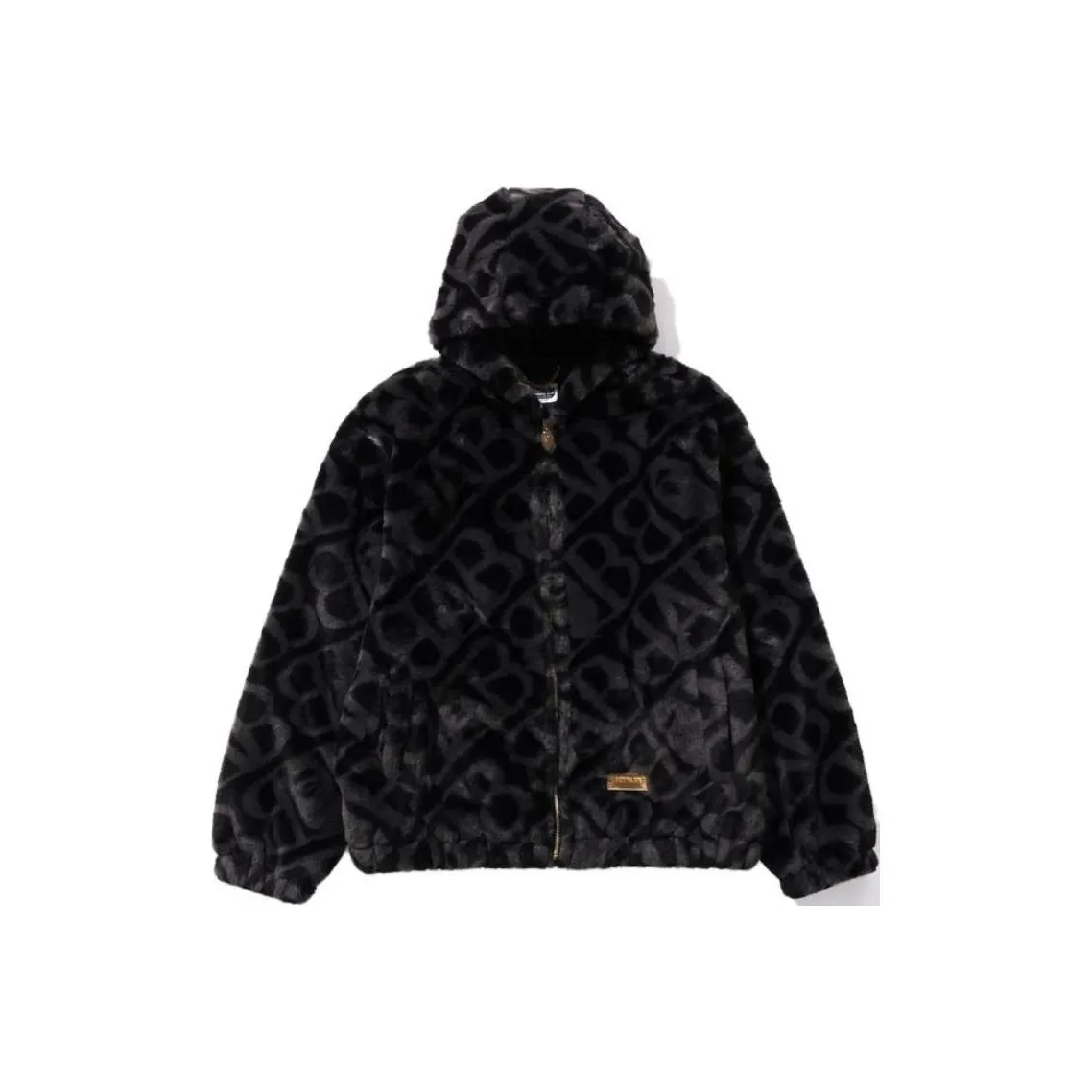 Bape Sport Monogram Fake Fur Hoodie Jacket