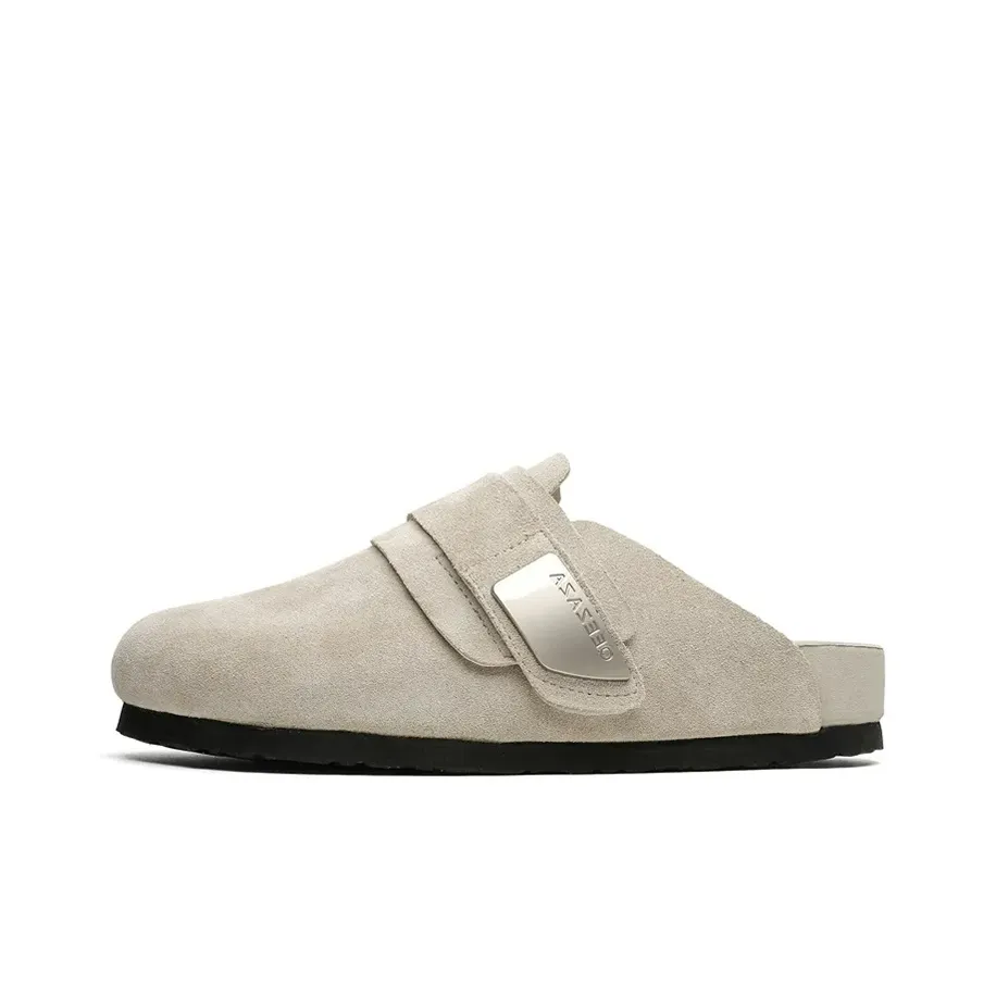 CVOJOO Противоскользящие домашние тапочки женские серо-бежевые