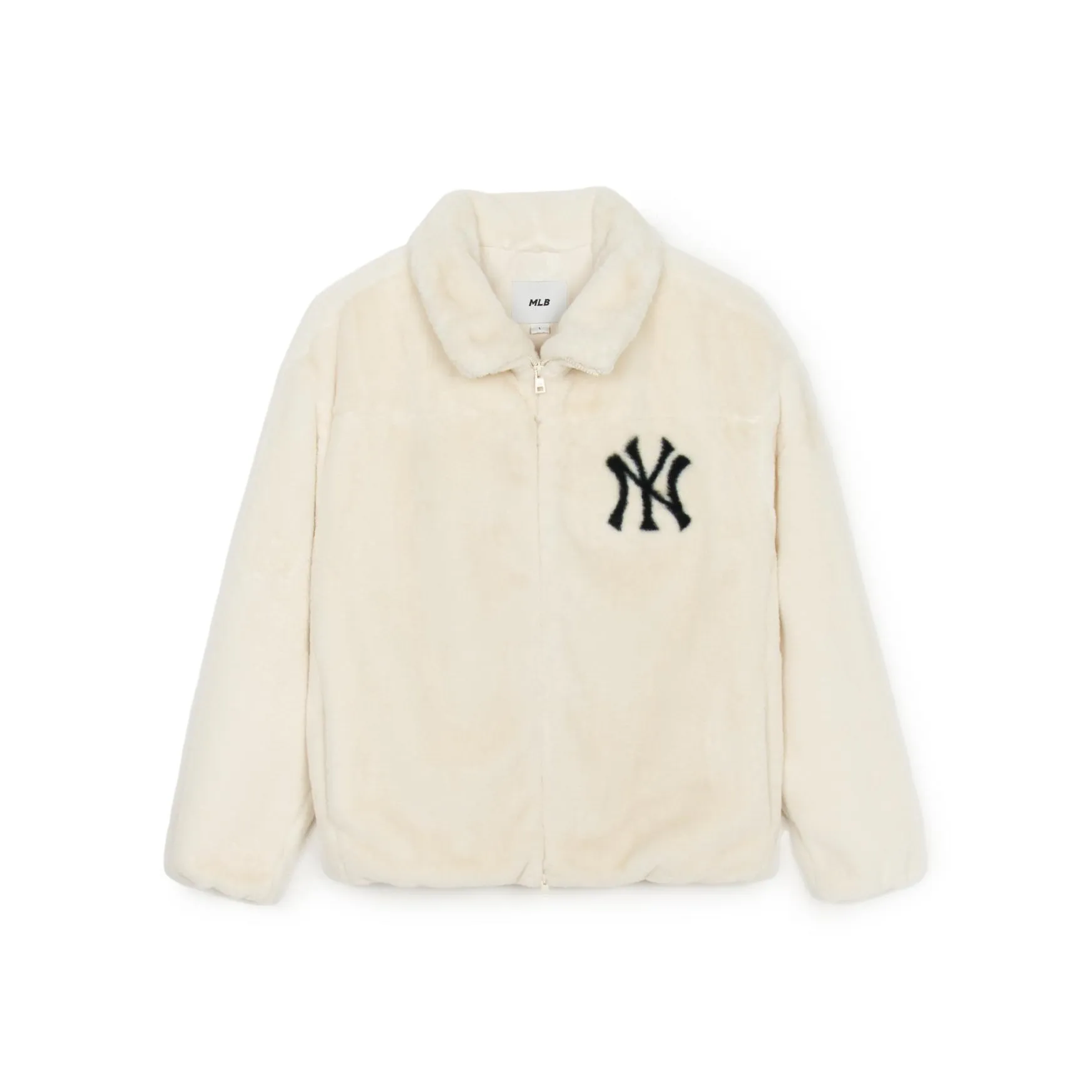 Mlb Base Logo Varsity Eco Мех ZIP UP Бархат Feel Куртка Унисекс Крем