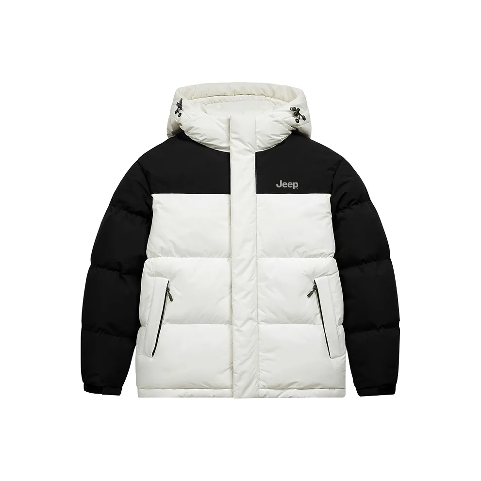 JEEP Толстый с капюшоном длинный рукав пуховая куртка унисекс