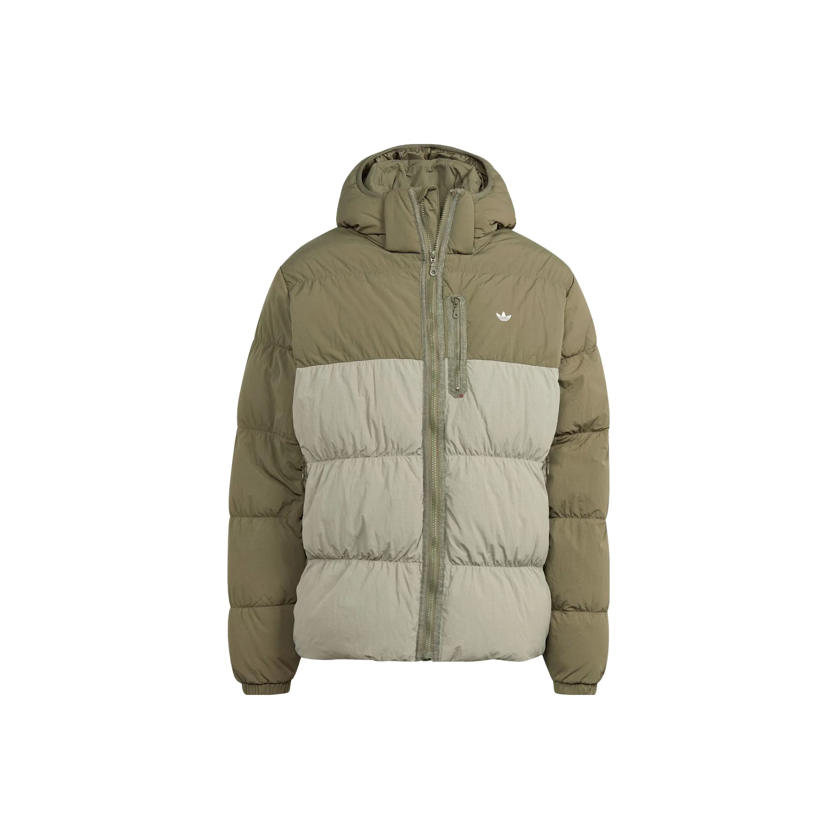 Adidas Originals Слоистый Оливково-Зеленый Мужской Пуховик