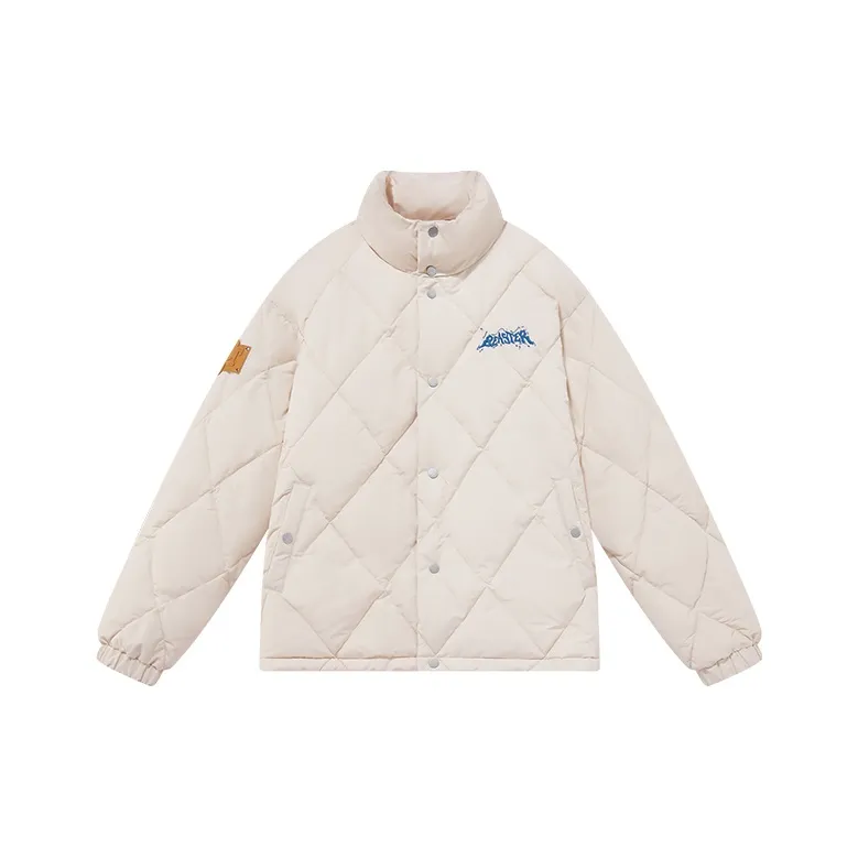 BEASTER Хлопковый пуховик унисекс бежевого цвета