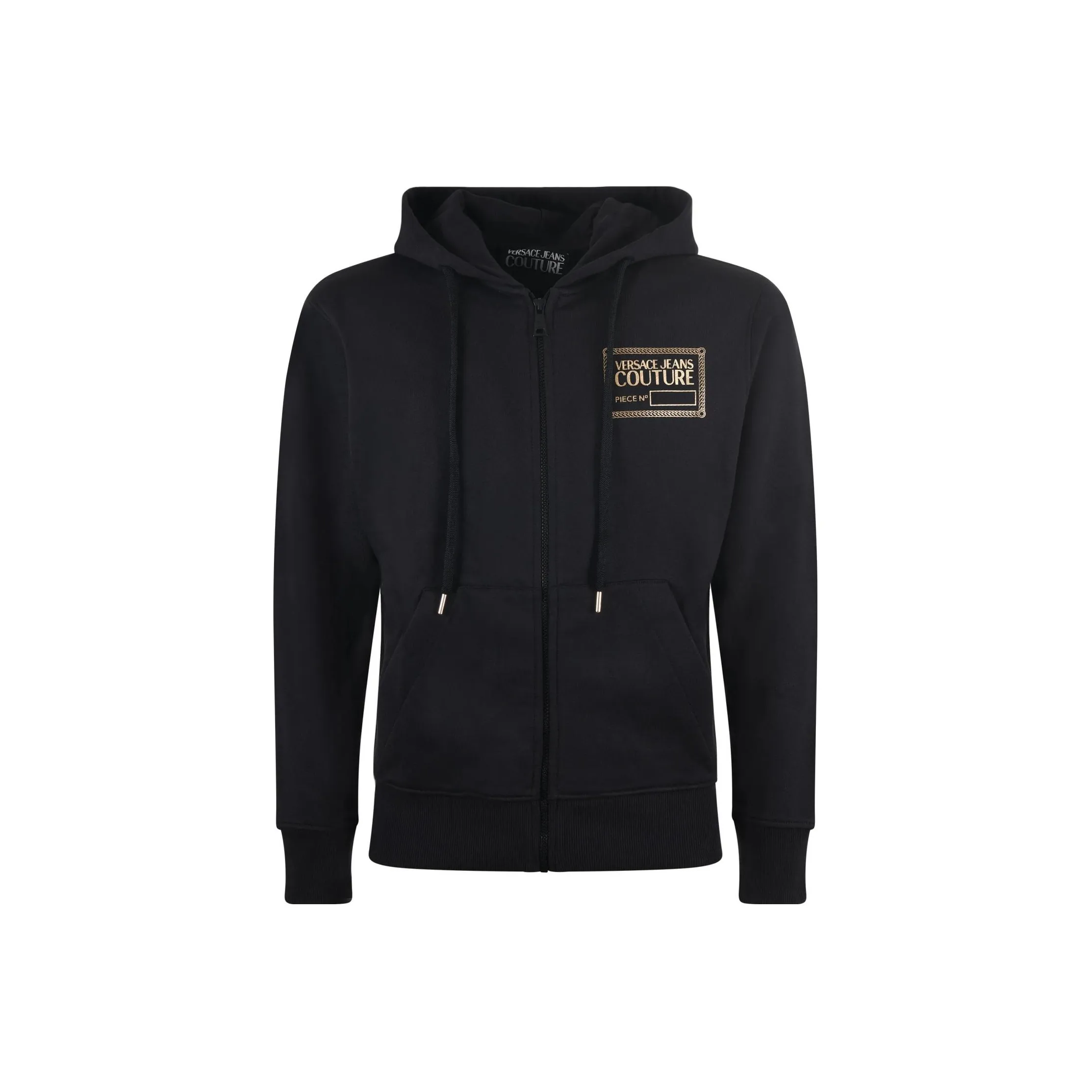 VERSACE JEANS Logo Print Zipped Hoodie