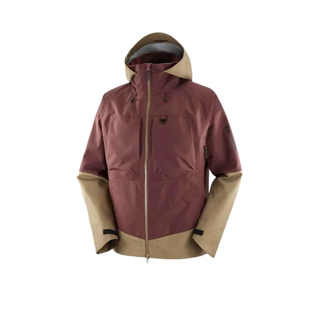 SALOMON OUTLINE Windbreaker Jackets Unisex Red Brown
