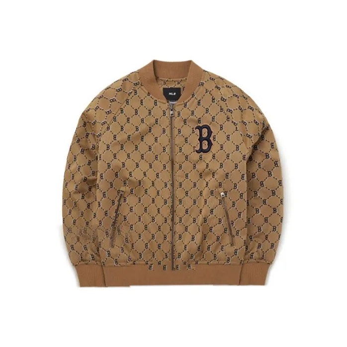 MLB FW22 Baseball Jacket Unisex Beige Yellow