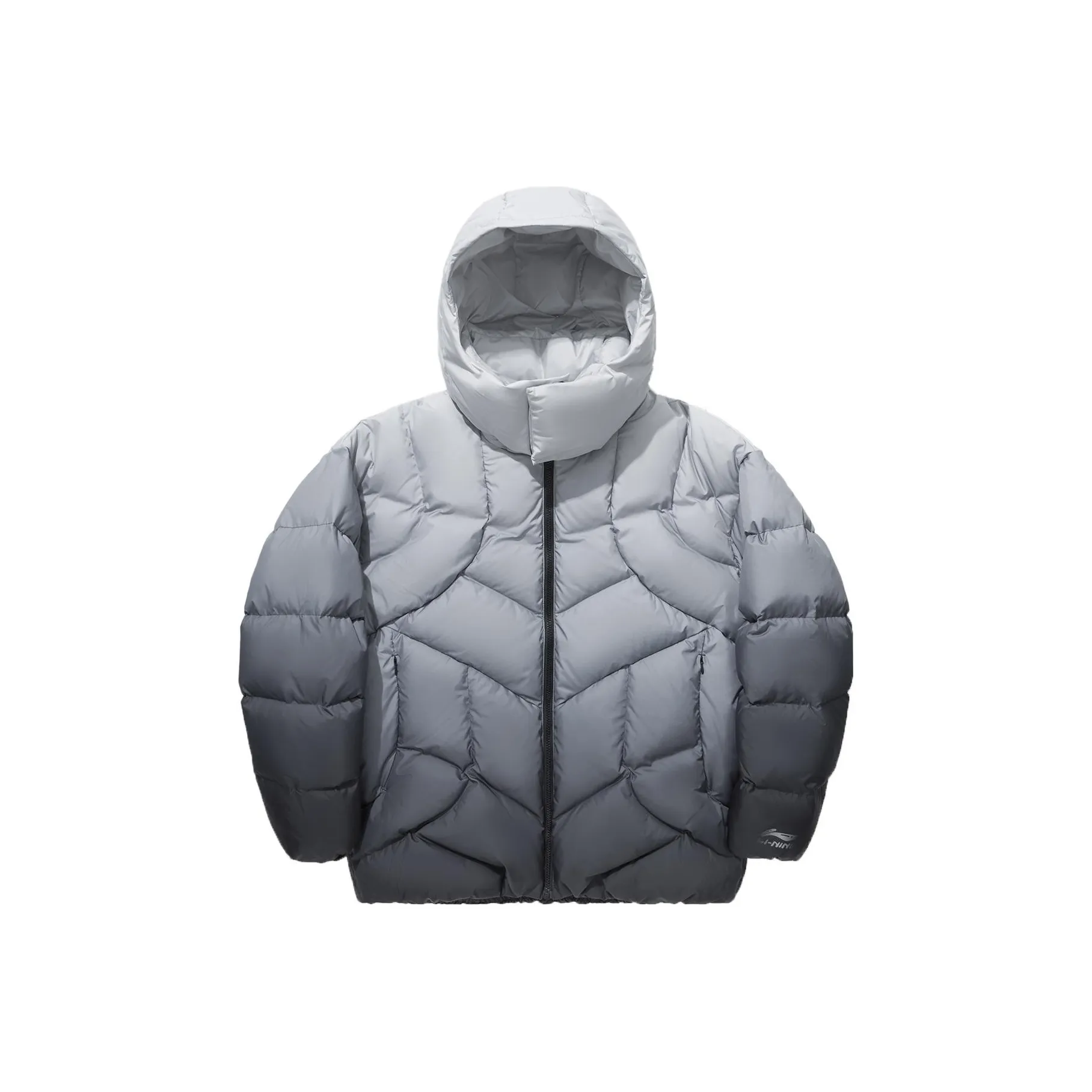 LINING Пуховик Унисекс Градиент Антарктический Серый