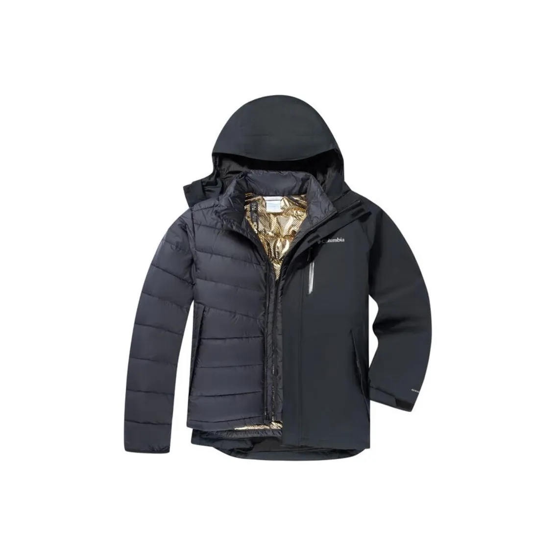 Columbia Oak Harbor Waterproof, Windproof, UV Protection, Thermal Windbreaker BEIGE Men's Black