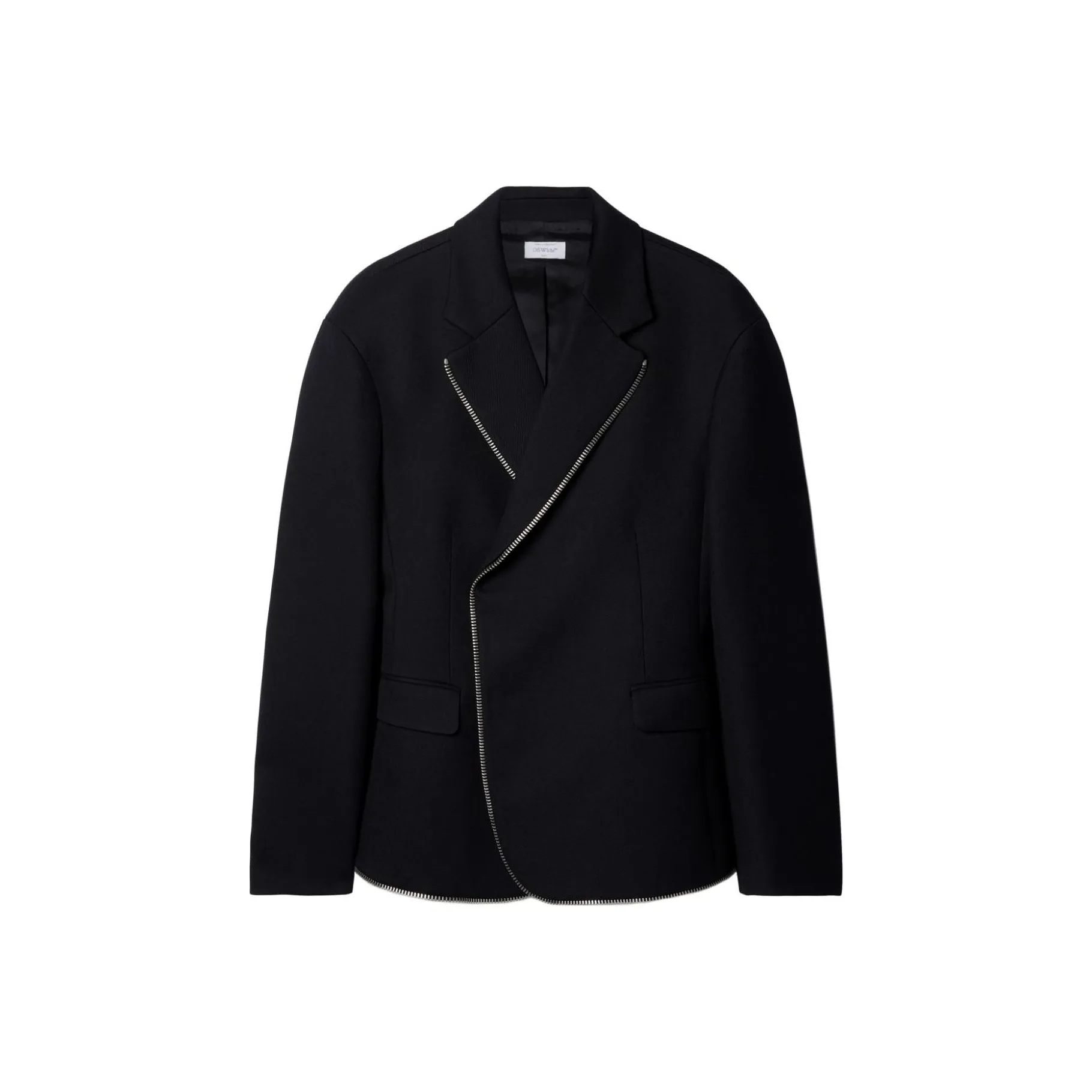 OFF-WHITE Zip-trim Virgin-wool Blazer