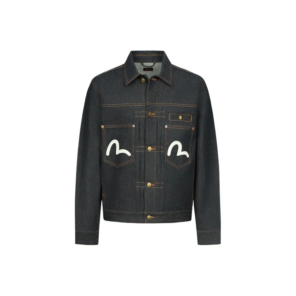 EVISU Denim Jackets Men's Denim Blue