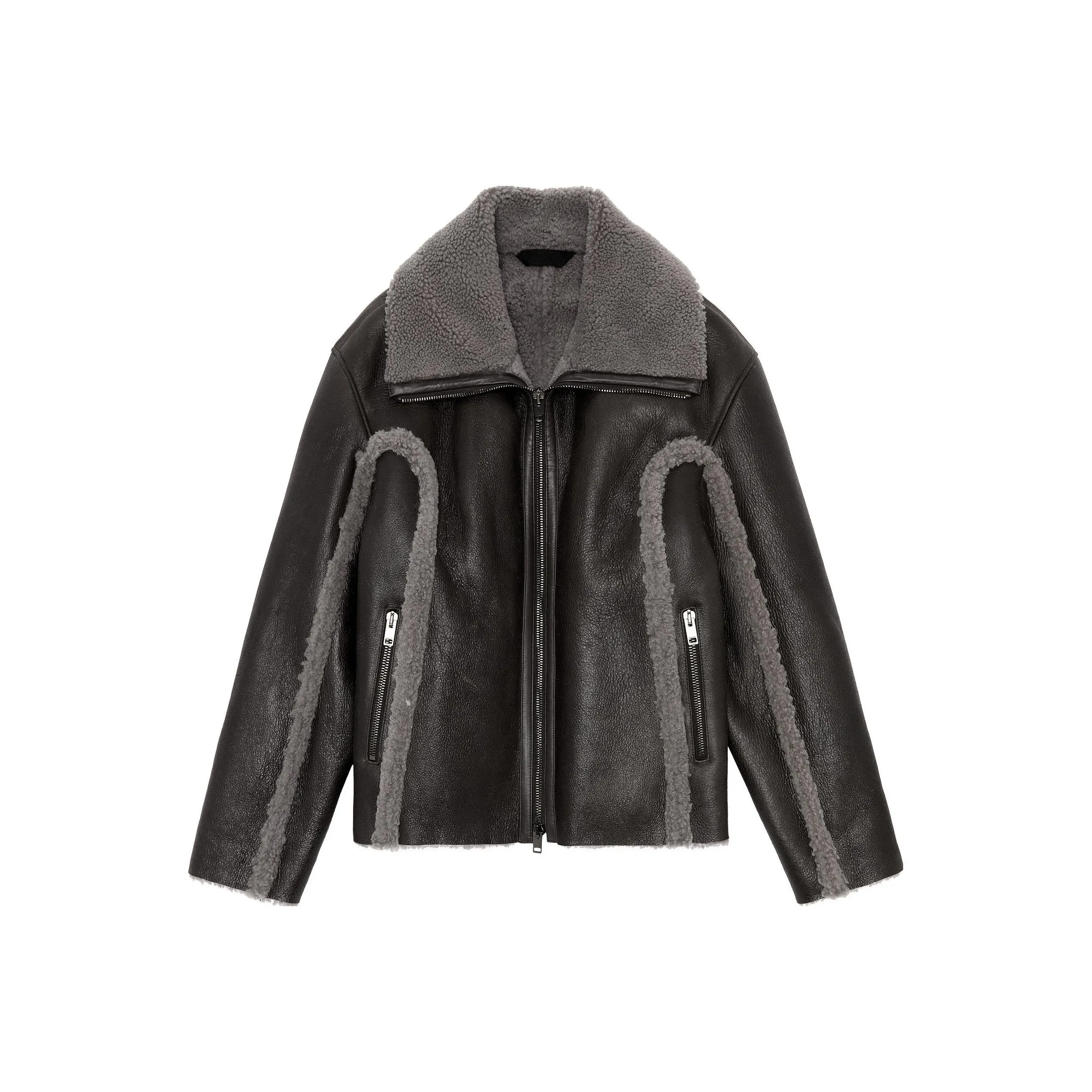 DIESEL Faux-leather Aviator Jacket