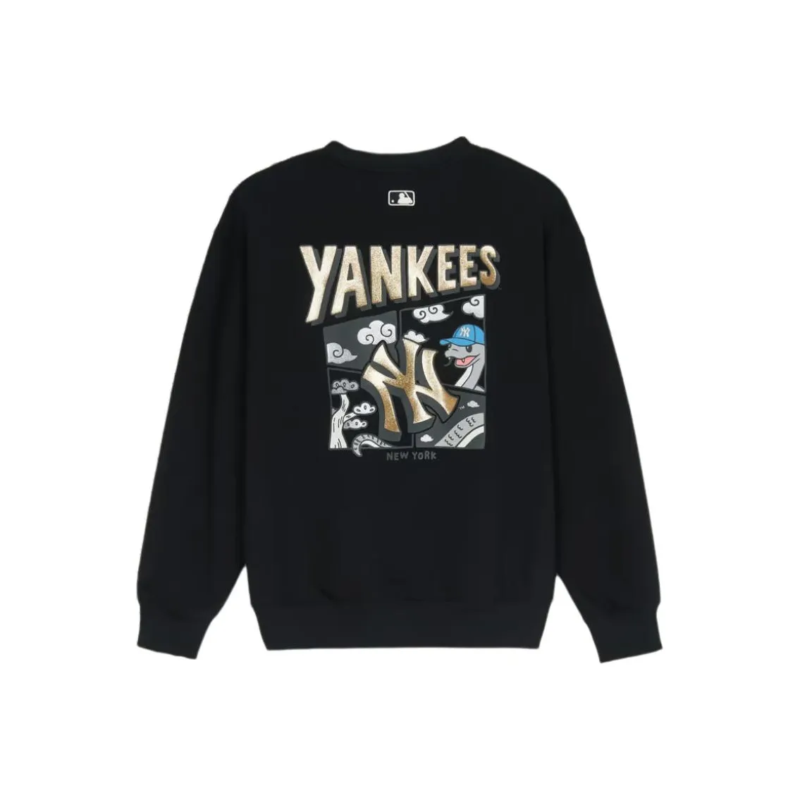 MLB Base Logo New York Yankees SS25 Толстовка Унисекс Черный