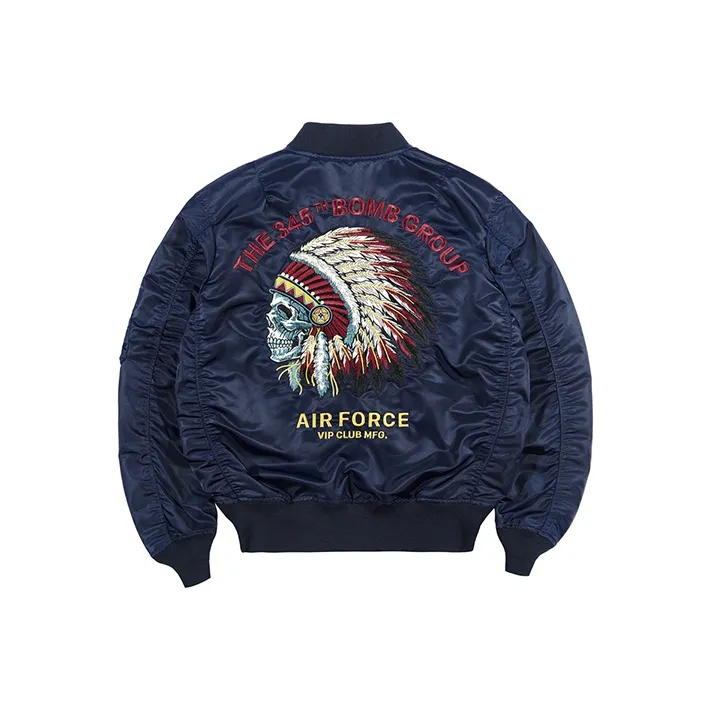 VIP Air Force MA 1 Pilot Loose Fit Jacket Baseball Jacket Men's