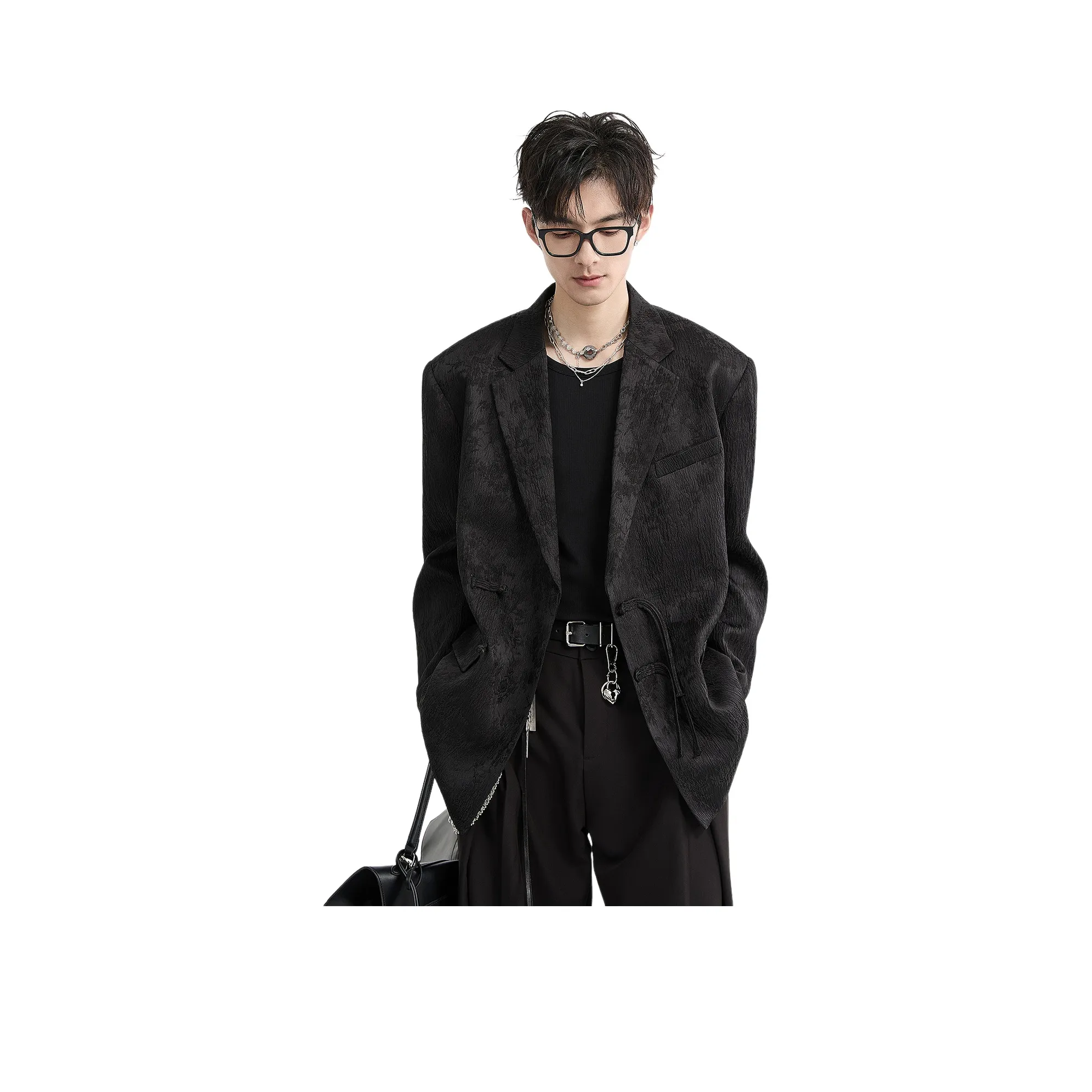 EARL JOEL Бизнес-костюм мужской китайский стиль черный