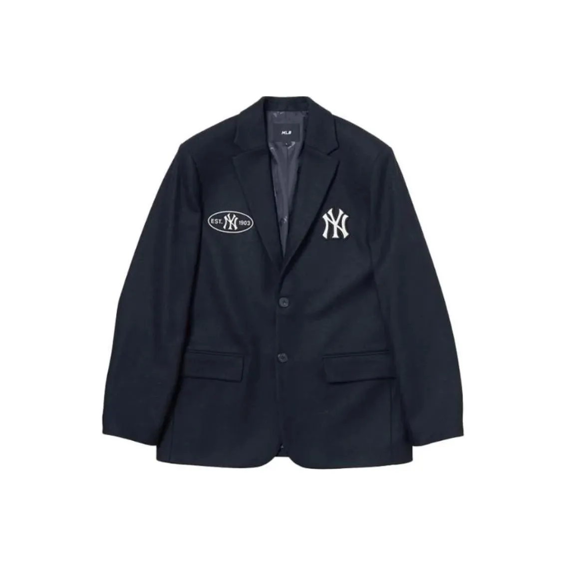 Mlb Base Logo New York Yankees Varsity Нью-Йорк Янкис Куртки Пальто Унисекс Черный