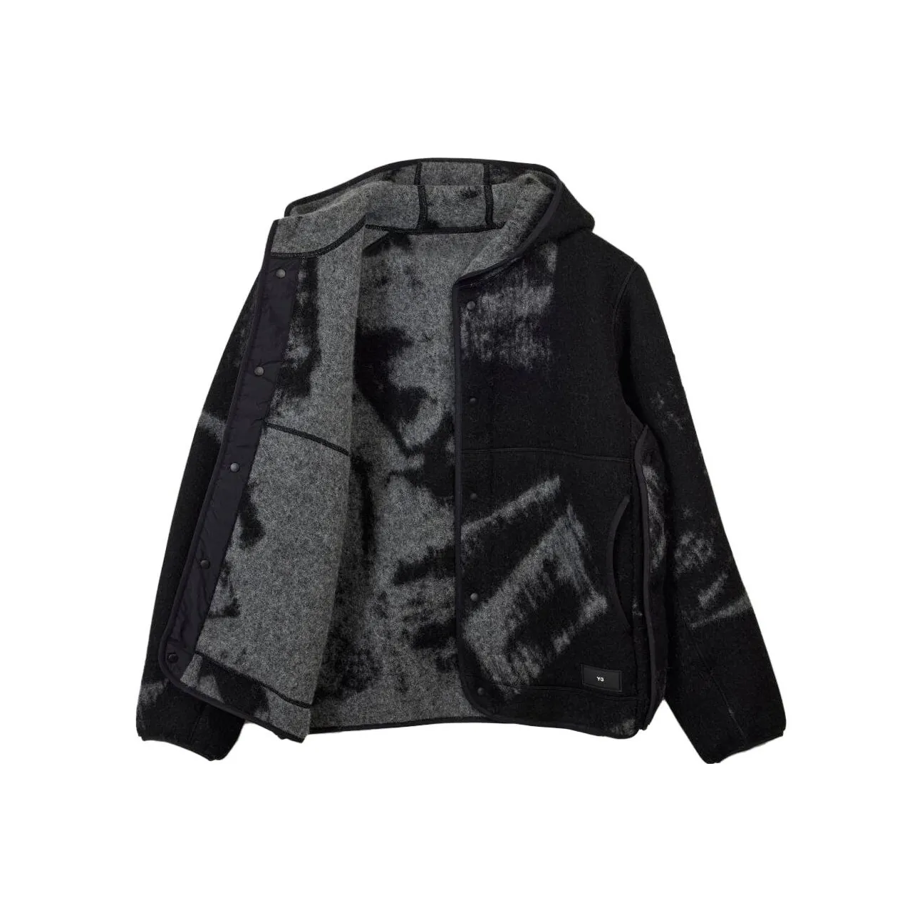 Y 3 Velvet Feel Coat Unisex Black Y 3 Вельвет Feel Пальто Унисекс Черный