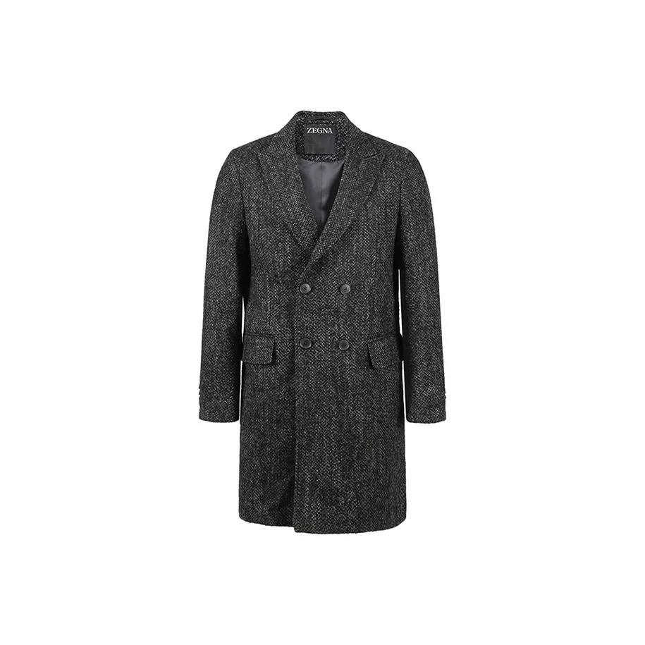 Zegna SS24 Coats Men's Dark Gray