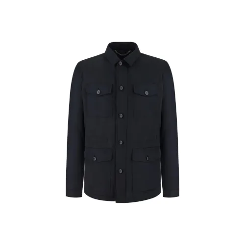 Canali Синий Мужские Куртки
