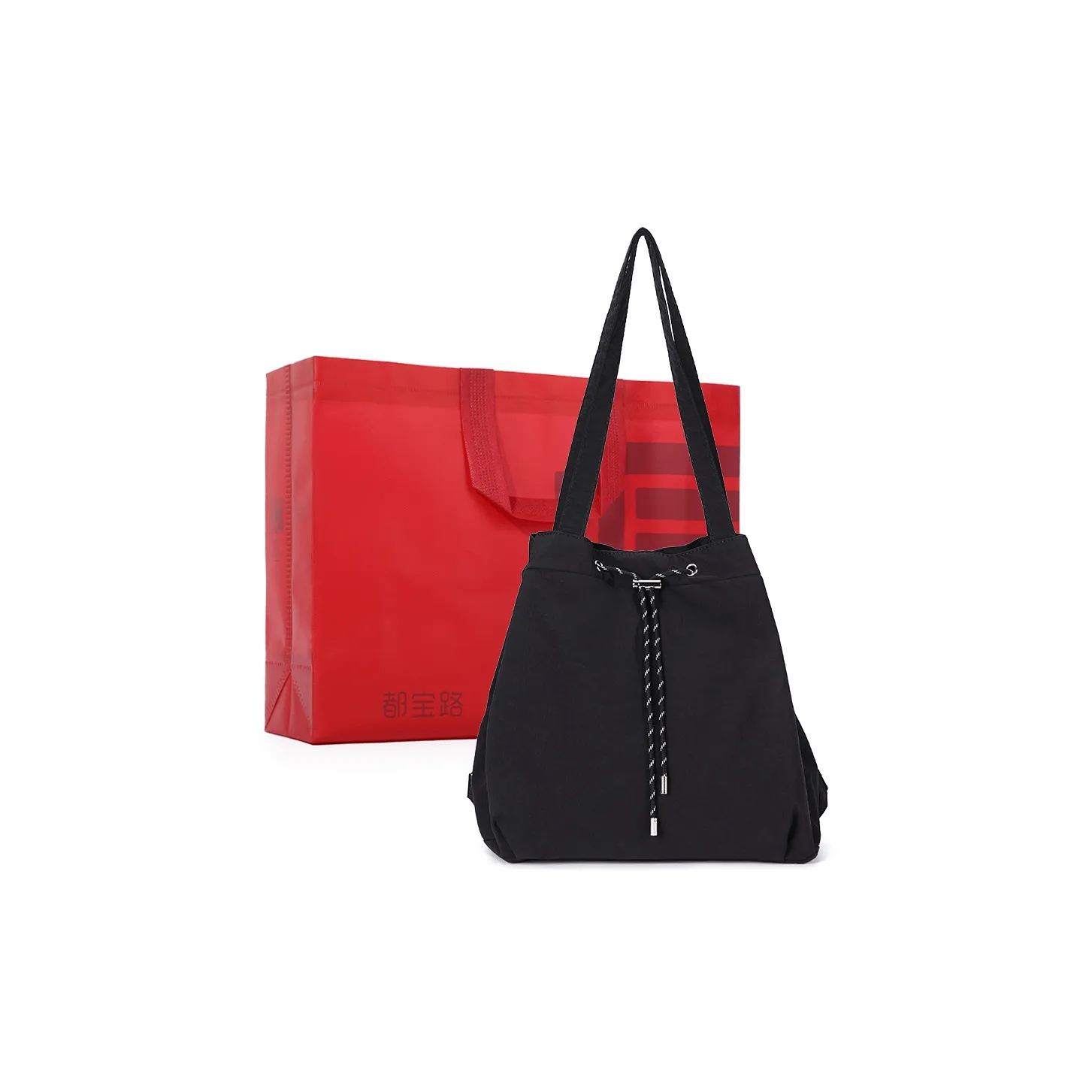 Dubaolu Ткань Сумка через плечо Средняя Женская Черная Серая