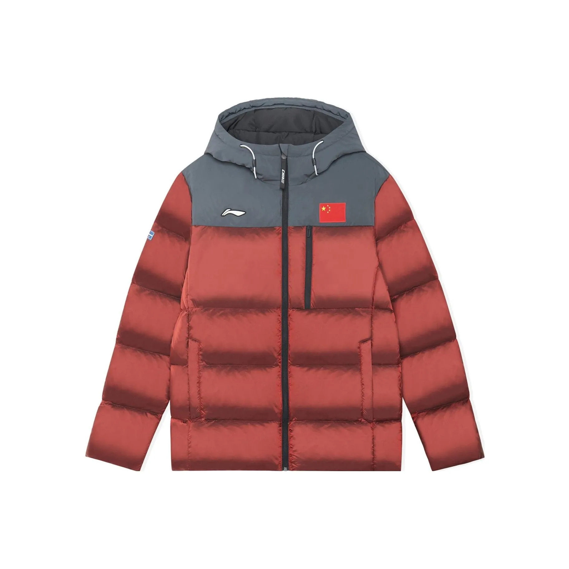 Мужская пуховая куртка красный кирпичный цвет