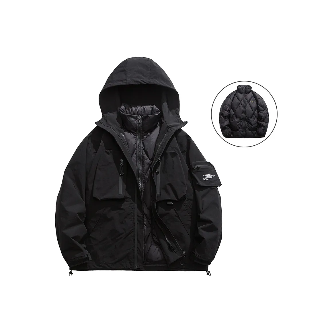 WANCHAO CP Down Jacket Korean Style Unisex WANCHAO CP Пуховик Корейский стиль Унисекс