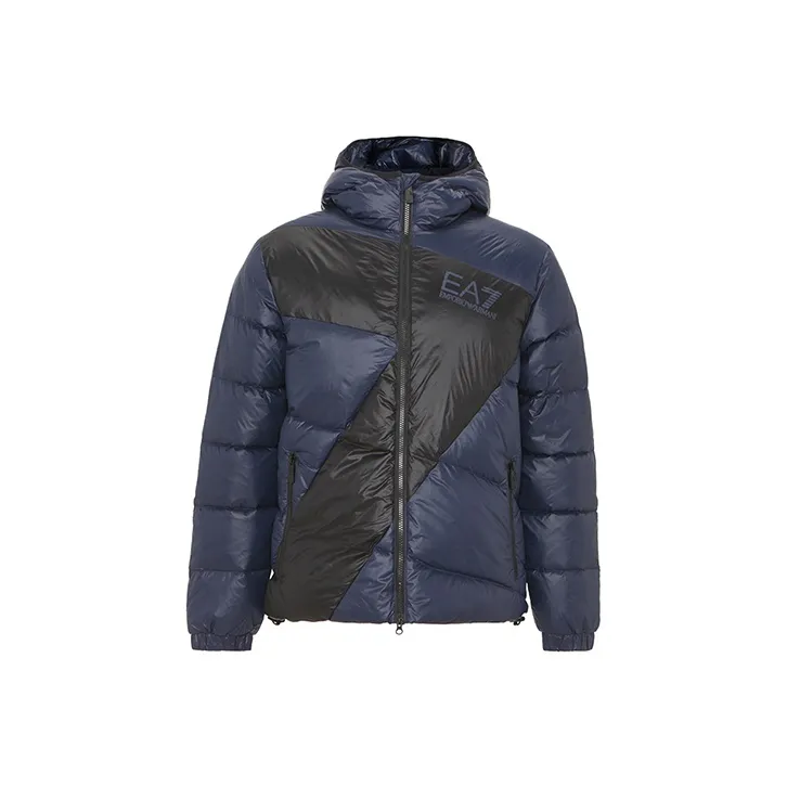 EMPORIO ARMANI EA7 FW22 Пуховик Мужской Темно-синий