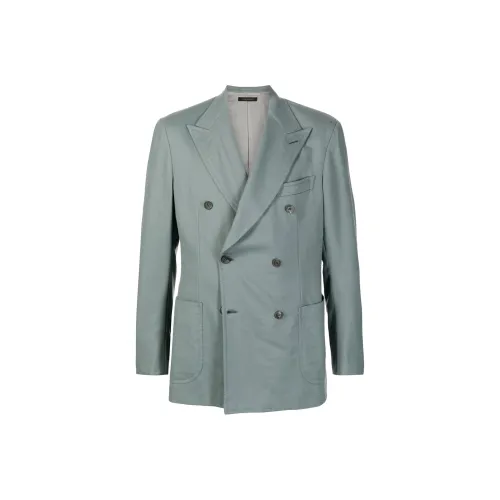 Brioni Шалфейно-зеленый Мужские Деловые костюмы
