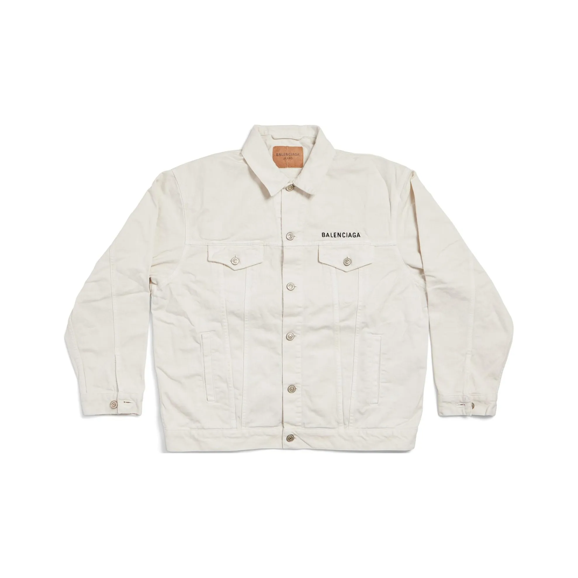 Balenciaga Denim Jacket Regular Fit Men's White