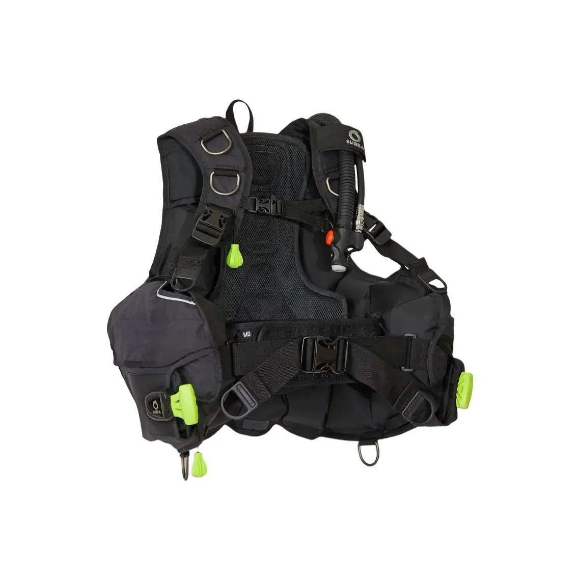 DECATHLON SUBEA SCD 500 Vest Unisex Black/Fluorescent Cool Yellow